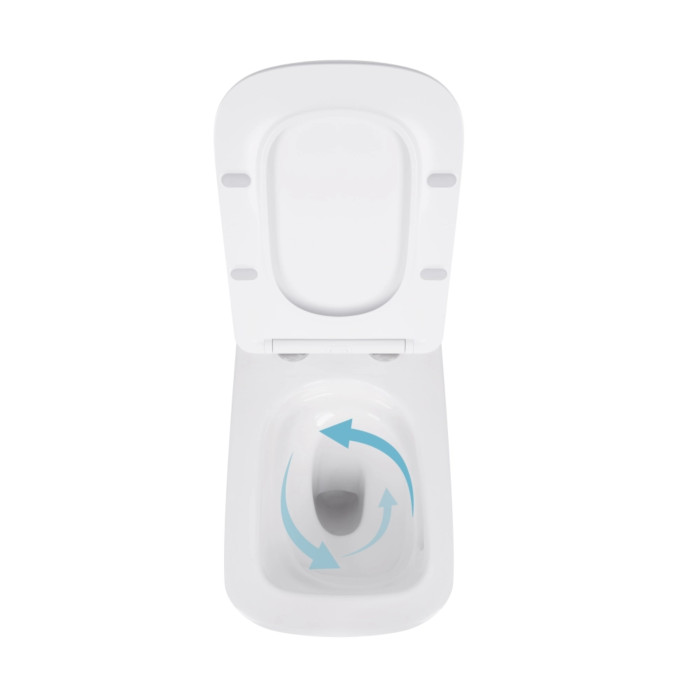 Готове рішення Qtap для ванної кімнати: Унітаз напольний Tern Ultra Quiet QT17223303AW + інсталяція QT0122490S+ клавіша QT0111M08V1384W