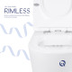 Готове рішення Qtap для ванної кімнати: Унітаз напольний Swan Rimless QT16223178W + інсталяція QT0122490S+ клавіша QT0111M08V1384W