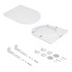 Готове рішення Qtap для ванної кімнати: Унітаз напольний Swan Rimless QT16223178W + інсталяція QT0122490S+ клавіша QT0111M08V1384W