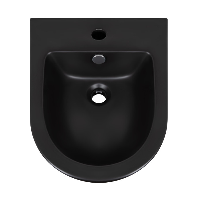 Комплект Qtap Robin Matt Black 2 в 1: унітаз підвісний  Ultra Quiet QT13332381АSMB + біде підвісне QT1355046FMB