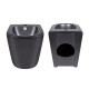 Акційний набір: Унітаз напольний Robin Ultra Quiet QT13226083AMB 660x360x855 Black + Біде напольне Robin QT13442141CMB 565x360x405 Black