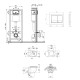 Установка для унитаза 4 в 1 Qtap Nest + унитаз с сиденьем Qtap Robin Ultra Quiet, с панелью смыва (QT1333046EUQW45143)