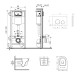Установка для унитаза 4 в 1 Qtap Nest + унитаз с сиденьем Qtap Swan Ultra Quiet, с панелью смыва (QT16335179W45150)