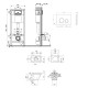 Установка для унитаза 4 в 1 Qtap Nest + унитаз с сиденьем Qtap Tern Ultra Quiet с панелью смыва (QT1733052EUQW45158)