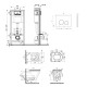 Установка для унитаза 4 в 1 Qtap Nest + унитаз с сиденьем Qtap Scorpio Ultra Quiet, с панелью смыва (QT1433053EUQW45165)