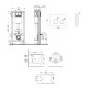Комплект: Qtap Gemini Ultra Quiet подвесной унитаз QT2533076EUQW + Nest комплект инсталляции 4в1 (Клавиша круглая White) QT0133M425 + QT0111M11110W