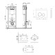Комплект: Qtap Gemini Ultra Quiet подвесной унитаз QT2533076EUQW + Nest комплект инсталляции 4в1 (Клавиша круглая Satin) QT0133M425 + QT0111M11111SAT