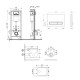 Комплект: Qtap Gemini Ultra Quiet подвесной унитаз QT2533076EUQMB + Nest комплект инсталляции 4в1 (Клавиша линейная Satin) QT0133M425 + QT0111M08382SAT