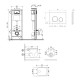 Комплект: Qtap Gemini Ultra Quiet подвесной унитаз QT2533076EUQMB + Nest комплект инсталляции 4в1 (Клавиша круглая Satin) QT0133M425 + QT0111M11111SAT