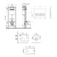 Комплект: Qtap Gemini Ultra Quiet подвесной унитаз QT2533076EUQMB + Nest комплект установки 4в1 (Клавиша линейная White) QT0133M425 + QT0111M08V1384W