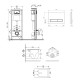 Комплект: Qtap Gemini Ultra Quiet подвесной унитаз QT2533076EUQMB + Nest комплект установки 4в1 (Клавиша линейная Chrome) QT0133M425 + QT0111M08381CRM