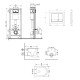 Комплект: Qtap Taurus Ultra Quiet подвесной унитаз QT2433084EUQMB+Nest комплект установки 4в1 (Клавиша квадратная Satin) QT0133M425+QT0111M06029SAT