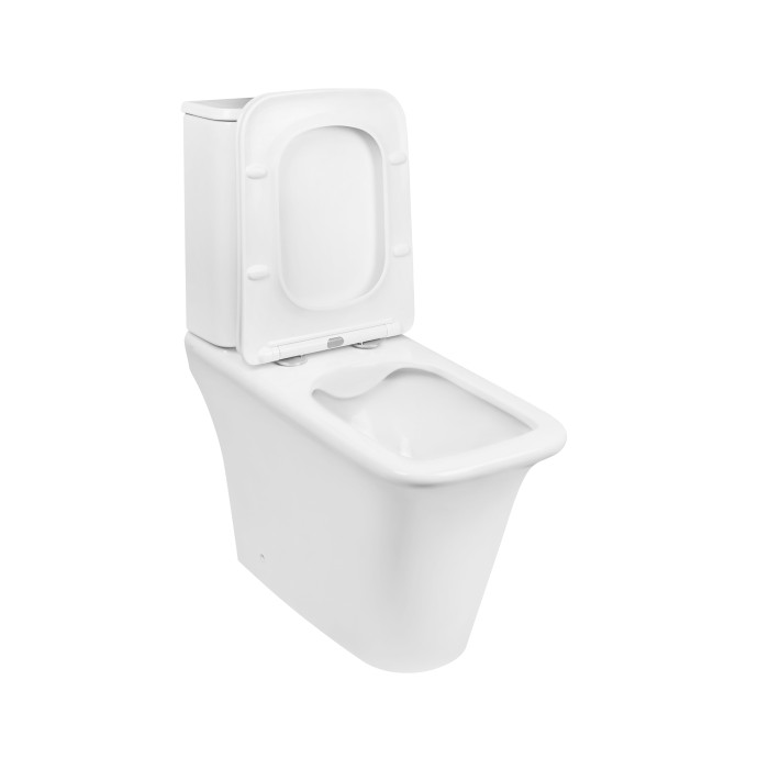Унітаз-компакт Qtap Kalao безобідковий з сідінням Soft-close QT08221213AW