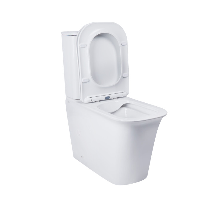 Унитаз-компакт Qtap Nando безобидковый с сиденьем Soft-close QT12221222AW