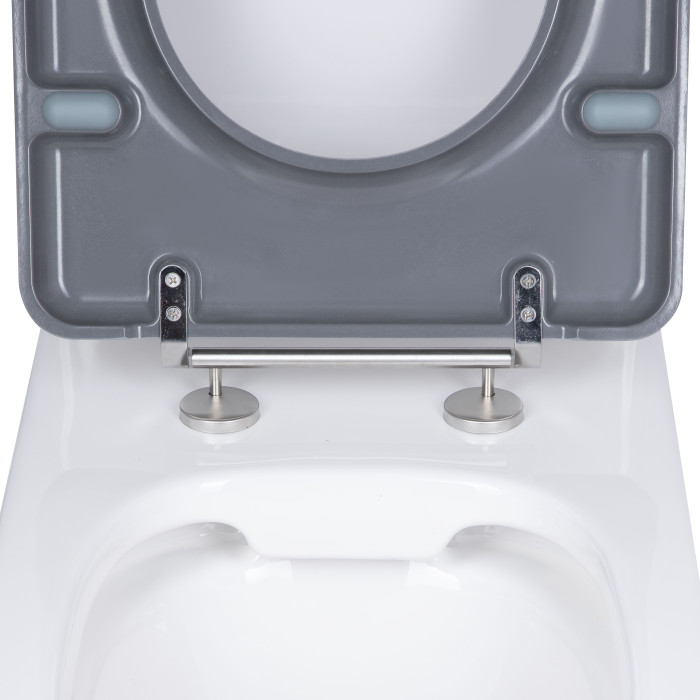 Унітаз підлоговий Qtap Freedom інклюзивний Rimless безобідковий з сидінням Soft-close WHITE QT22226098W