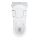 Унітаз-моноблок підлоговий Qtap Kolibri Ultra Quiet безобідковий з сидінням Soft-close WHITE QT10226380W