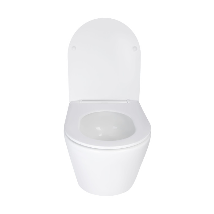 Унитаз подвесной Qtap Swan безободковый Ultra Quiet с сиденьем Soft-close QT16335179W