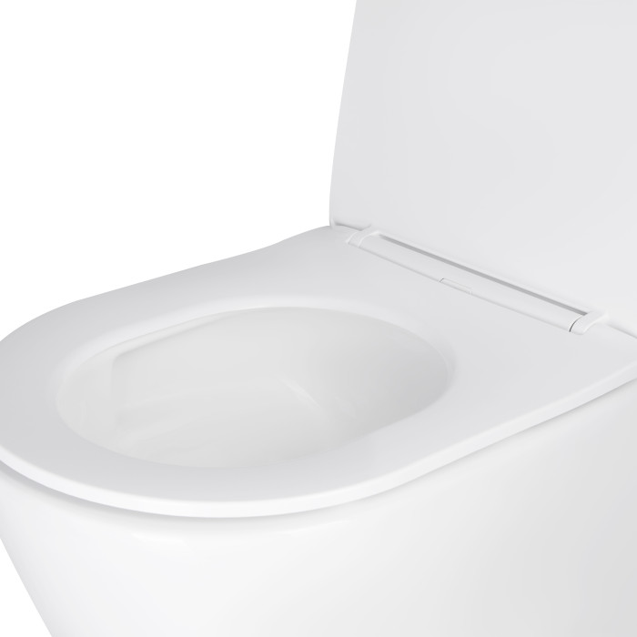 Унитаз подвесной Qtap Swan безободковый Ultra Quiet с сиденьем Soft-close QT16335179W
