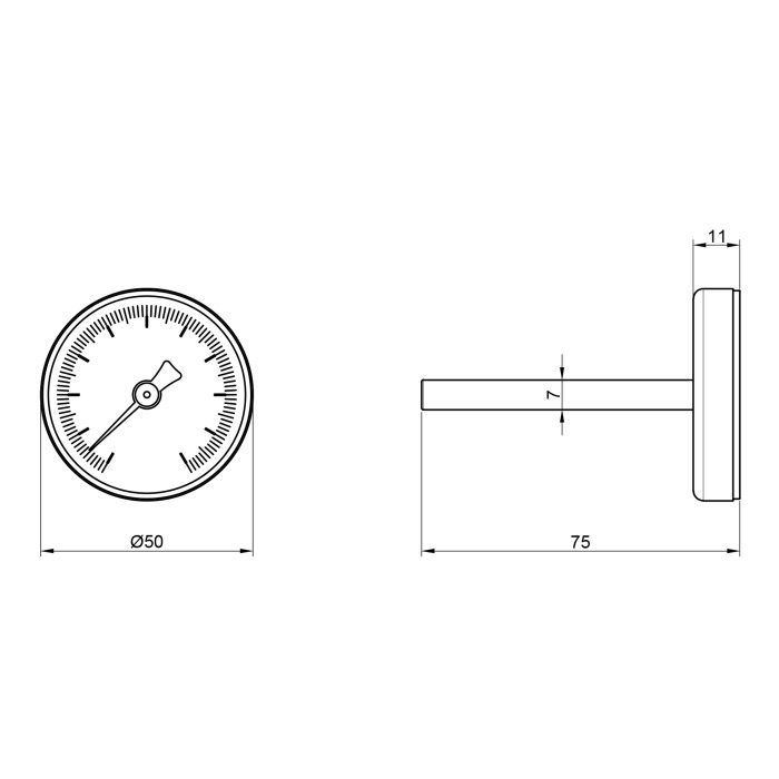 Термометр Icma 0-120°С для антиконденсаційного клапана №134 (871340120)