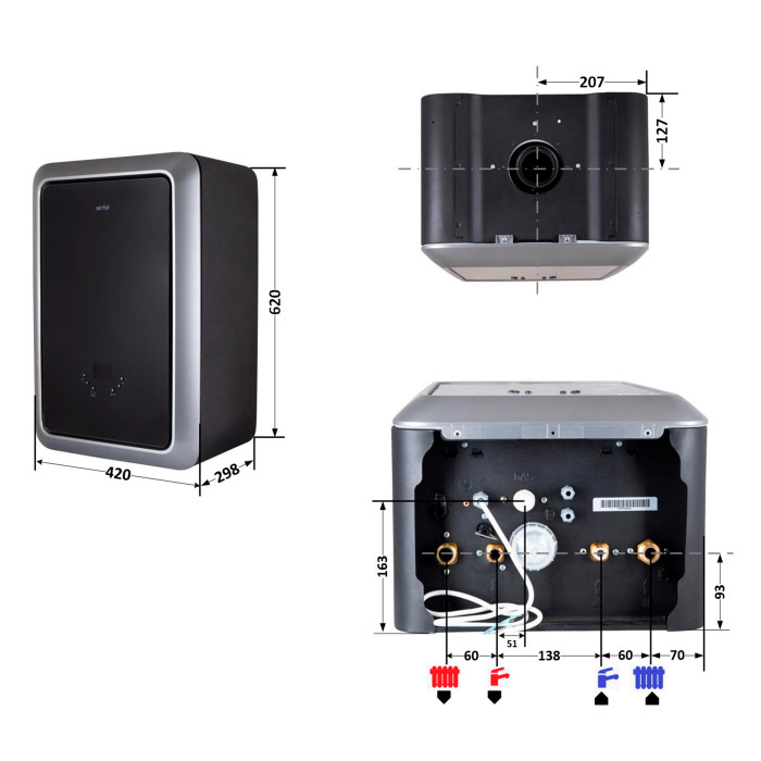 Котел газовый Airfel MAESTRO 24 кВт двухконтурный конденсационный (AIRFELDIGIFELMAESTRO24)