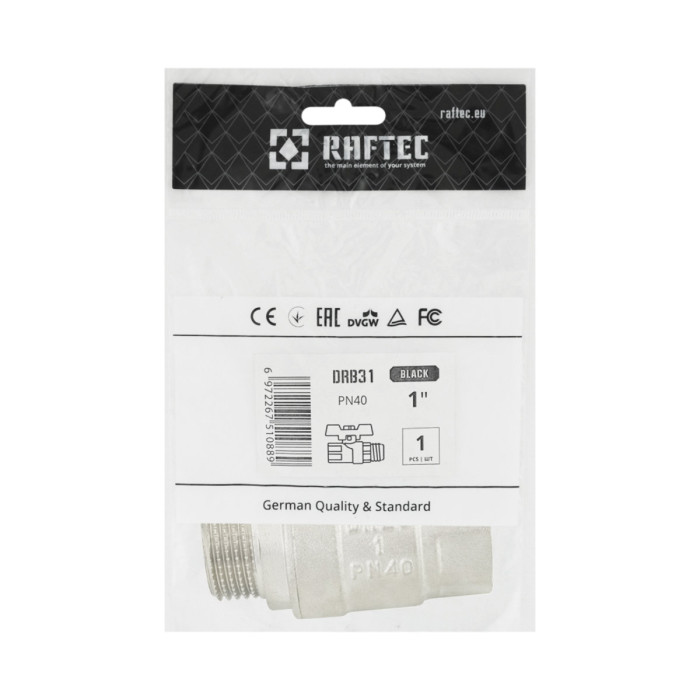 Кран шаровой Raftec BLACK PN40 ЗВ 1