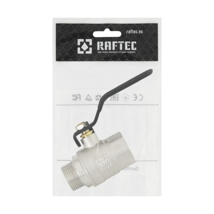 Кран кульовий Raftec BLACK PN20 ЗВ 3/4
