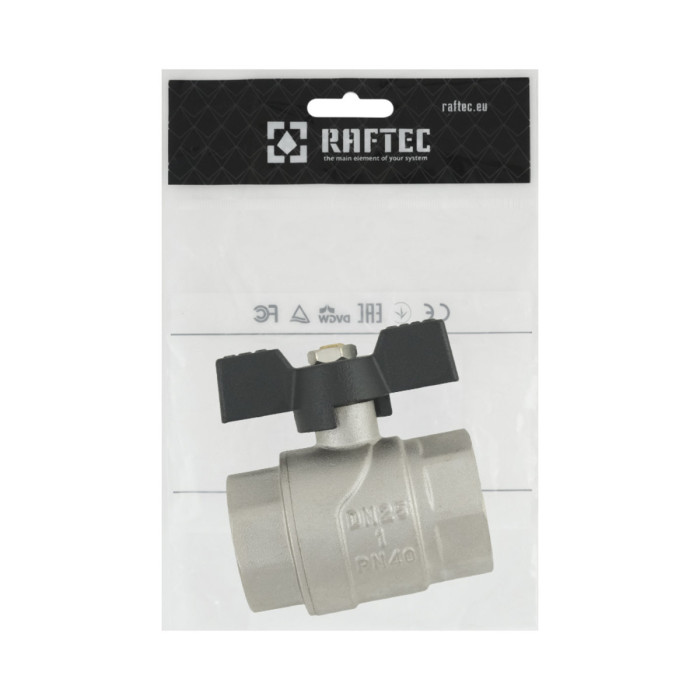 Кран шаровой Raftec BLACK PN40 ВВ 1