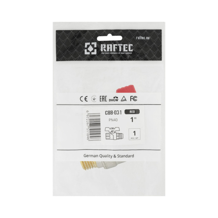 Кран кульовий Raftec RED PN40 ЗВ 1