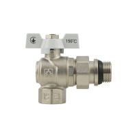 Кран кутовий з американкою Raftec WHITE DN25 1