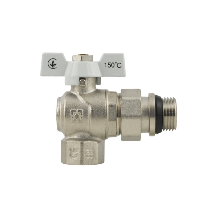 Кран угловой с американкой Raftec WHITE DN25 1