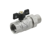 Кран шаровый с американкой Raftec BLACK PN40 ВЗ 3/4
