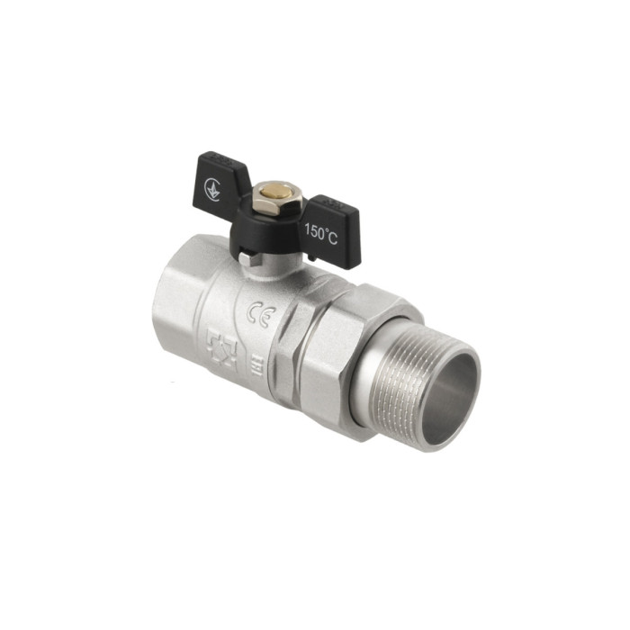 Кран кульовий з американкою Raftec BLACK PN20 ВЗ 1 1/4