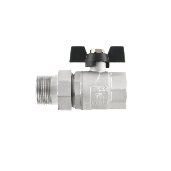 Кран кульовий з американкою Raftec BLACK PN20 ВЗ 1 1/4