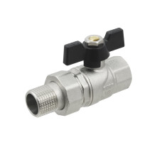 Кран кульовий з американкою Raftec BLACK PN15 ВЗ 1/2