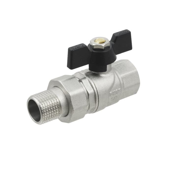 Кран кульовий з американкою Raftec BLACK PN15 ВЗ 1/2
