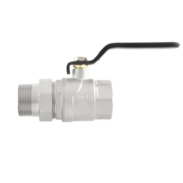 Кран кульовий з американкою Raftec BLACK PN20 ВН 1 1/2