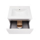 Комплект Qtap Robin 600х580х437 White/Whitish oak напольная тумба + раковина врезная QT1372TPВ6001WWO