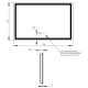 Зеркало Qtap Mideya (DC-F908) 800х600 с LED подсветкой Touch, с антизапотеванием, с часами, димером, рег. яркости QT2078F908W