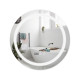 Зеркало Qtap Mideya (DC-F803) R600 с LED подсветкой Touch, с антизапотеванием, с часами, димером, рег. яркости QT2078F803W