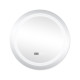 Зеркало Qtap Mideya (DC-F803) R600 с LED подсветкой Touch, с антизапотеванием, с часами, димером, рег. яркости QT2078F803W