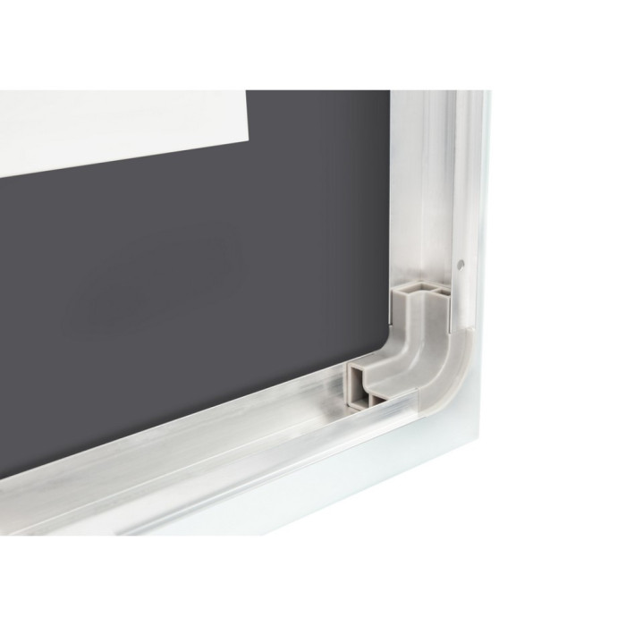 Дзеркало Qtap Mideya Classic 1000х600 з LED-підсвічуванням Touch, з антизапотіванням, з годинником, димером, рег. яскравості QT2078F615W