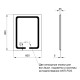 Зеркало Qtap Mideya (DC-F937) 600х800 с LED подсветкой Touch, с антизапотеванием, с часами, димером, рег. яркости QT2078F937W