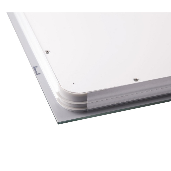 Зеркало Qtap Mideya (DC-F937) 600х800 с LED подсветкой Touch, с антизапотеванием, с часами, димером, рег. яркости QT2078F937W