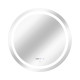 Зеркало Qtap Mideya R800 с LED подсветкой Touch, с антизапотеванием, с часами, димером, рег. яркости QT2078NCR8080W