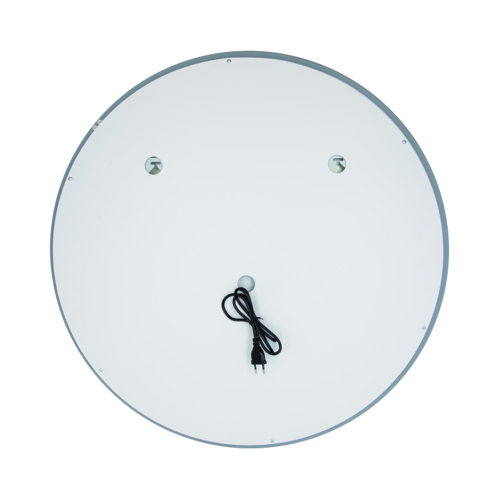 Зеркало Qtap Mideya R800 с LED подсветкой Touch, с антизапотеванием, с часами, димером, рег. яркости QT2078NCR8080W