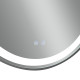 Дзеркало Qtap Gemini 800х700 з LED-підсвічуванням Touch, з антизапотіванням, з димером, рег. темп. кольору (3000-6500K) Reverse QT2578R8072B