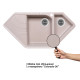 Кухонная мойка с дополнительной чашей Lidz 1000x500/225 COL-06 (LIDZCOL061000500225)
