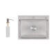 Мойка для кухни интегрированная Lidz Handmade H5845 (LDH5845BRU35384) Brushed Steel 3,0/0,8 мм
