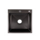 Мойка для кухни интегрированная Lidz Handmade H5050B (LDH5050BPVD43619) Brushed Black PVD 3,0/0,8 мм