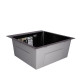 Мойка для кухни интегрированная Lidz Handmade H5050B (LDH5050BPVD43619) Brushed Black PVD 3,0/0,8 мм